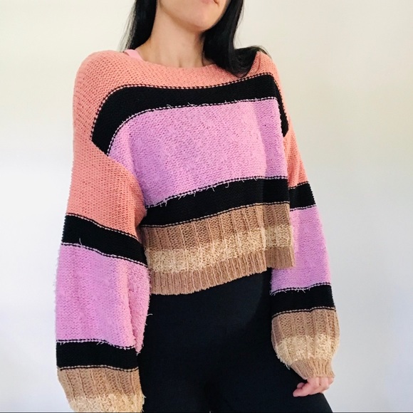 Urban Outfitters Beau Striped Boat Neck Sweater - Picture 2 of 11